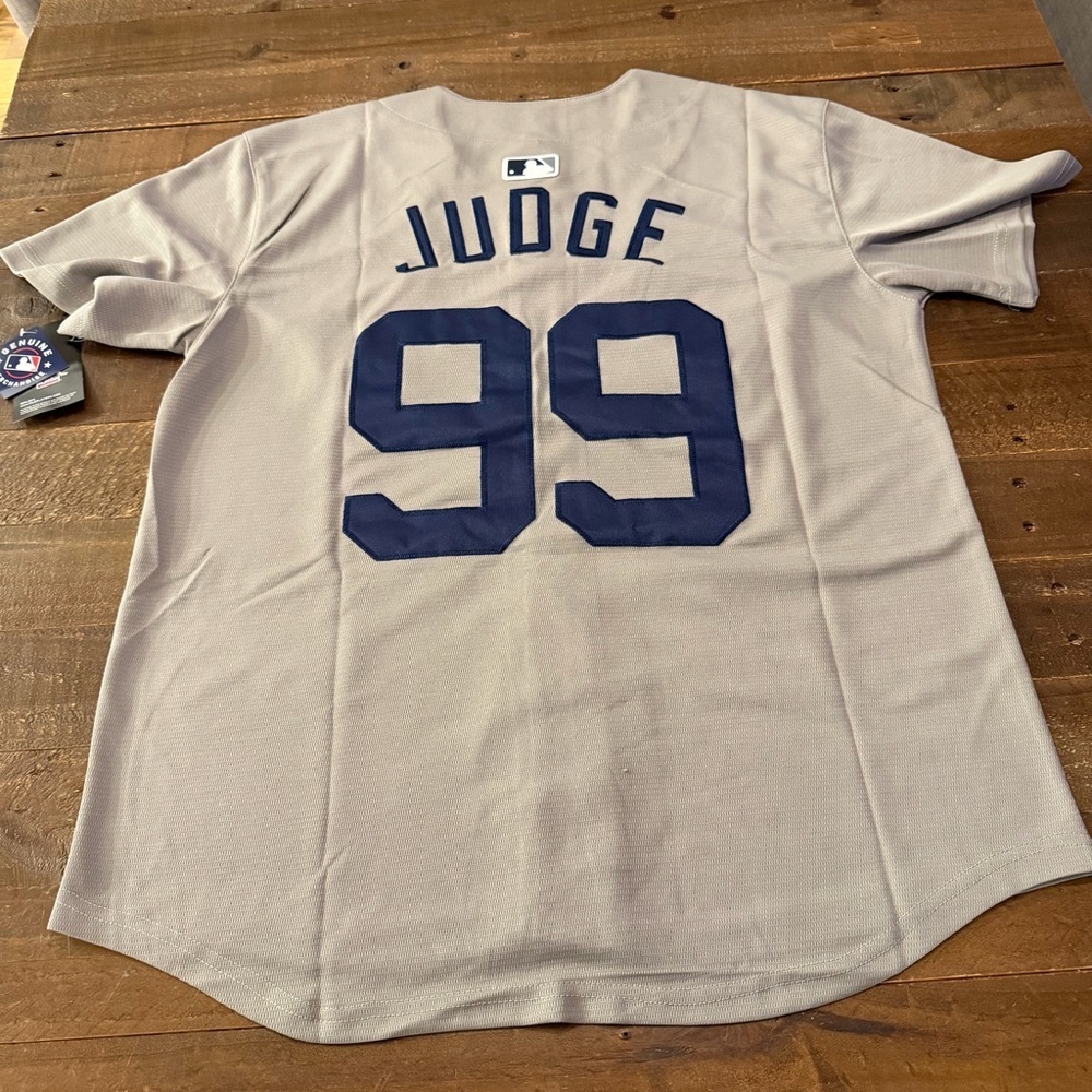 MLB NY Yankees Aaron Judge Away Gray Baseball Jersey Nike Vapor - Embroidered